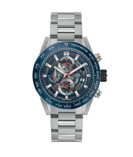 TAG Heuer Carrera Calibre Heuer 01 43 Stainless Steel / Blue Ceramic / Skeleton / Bracelet